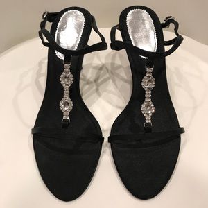 Nina T-Strap Jeweled Sandals